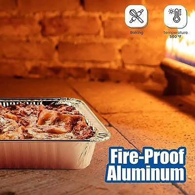 Large Aluminum Pans With Lids Disposable (15 Pans 15 Lids) Full Heavy Duty  Roasting, Broiling, Baking, Catering Pans 21x13x3