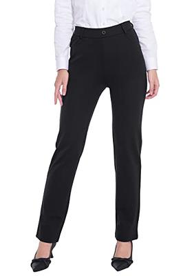 ZTN Women's Black Dress Pants with 4 Pockets Straight Leg Slacks for Office  Interview Golf XL - Yahoo Shopping