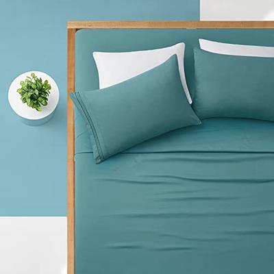 SiinvdaBZX Extra Deep Pocket Queen Sheets for Air Mattress - 4 Piece Teal  Deep Pocket Sheets Queen Size - Fits Mattress 18-24 Inches Deep - Soft 1800