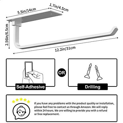 Paper Towel Holder Wall Mounted Under Cabinet Self Adhesive Paper Towel Rack  USA