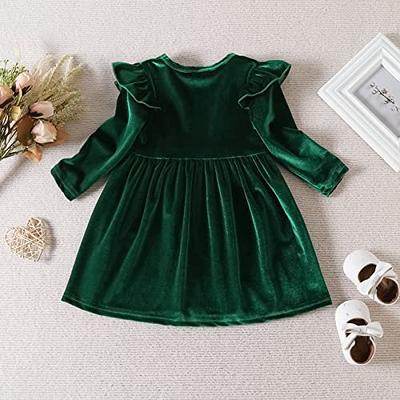 Starting Out Baby Girls Newborn-24 Months Christmas Tree Long Sleeve Top &  Ruffle Hem Leggings Set