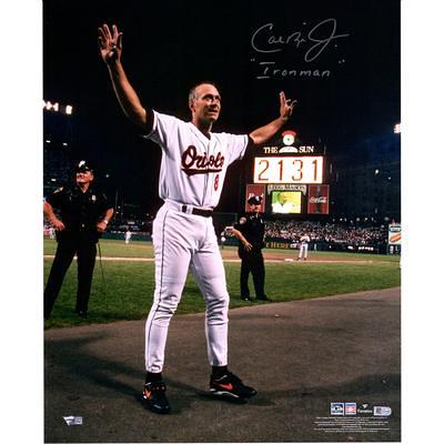 Framed Cal Ripken Jr. Baltimore Orioles Autographed White Mitchell & Ness  Authentic Jersey