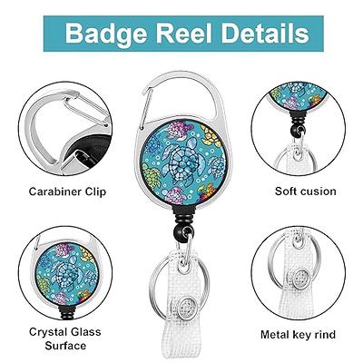 Sea Turtle badge reel-retractable ID card holder-lanyard-name tag