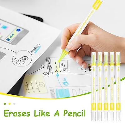 10pcs Erasable Double Ended Marker Pens Colorful Highlighter Pens For  Students