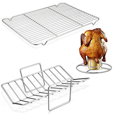 P&P CHEF Cooling Rack Set for Baking Cooking Roasting Oven Use, 4-Piece  Stainless Steel Grill Racks, Fit Various Size Cookie Sheets - Oven 