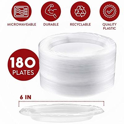 Framo Disposable Clear Plastic Dessert Plates 6 Inch (180 Pack)  Microwaveable Small Plastic Plates In Bulk for Parties. Catering. BBQ,  Travel - Yahoo Shopping