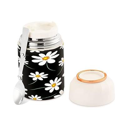 ZLINS Insulated Food Jar 13 oz, Foldable Spoon, Reusable Stainless Steel  Lunch Thermos Container, Leak Proof Vacuum Lunch Storage for Soup Hot Cold