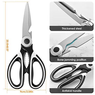 4 Pack Kitchen Scissors Heavy Duty Stainless Steel Kitchen Shears for  Cutting Meat Food Fish Poultry, Multipurpose Sharp Utility Food Cooking  Sissors