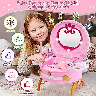 Toys for Girls,Kids Makeup Kit for Girl,Toddler Vanity Makeup Set