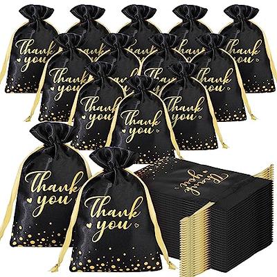 Sweetude 10 Pcs Thank You Gift Bags Jute Tote Bag Reusable Burlap with