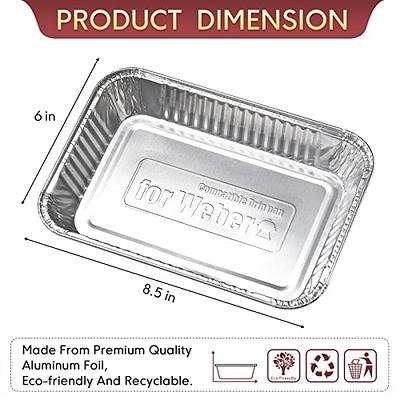Weber Large Aluminum Foil Drip Pans, 10 Pack