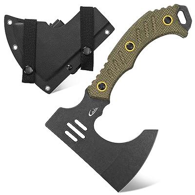 10 FULL TANG Survival Hunting Fixed Blade Tactical Axe Hatchet Camping  Knife