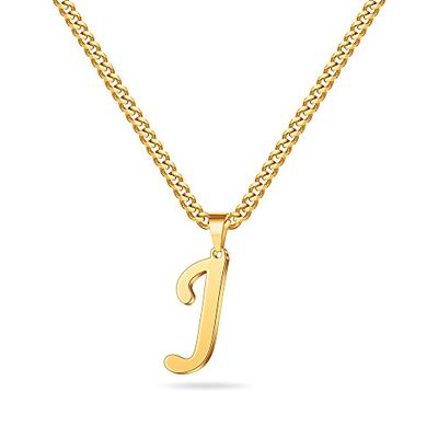 Buy Mens Initial Necklace, Gold Letter S Pendant Men, Personalised Letter  Initial Necklace Man, Mens Necklaces 18K Gold Pendant Men Jewelry Online in  India - Etsy
