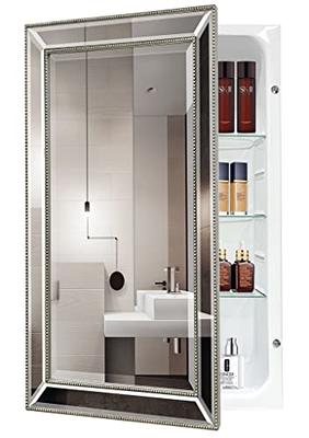 Lavish Home Wall-Mounted Bathroom Organizer - Medicine Cabinet or