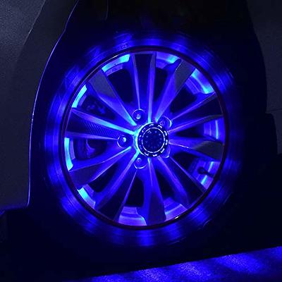 ZH-VBC Lights for Car Rims, Monochrome Solar Car Wheel Tire Hub
