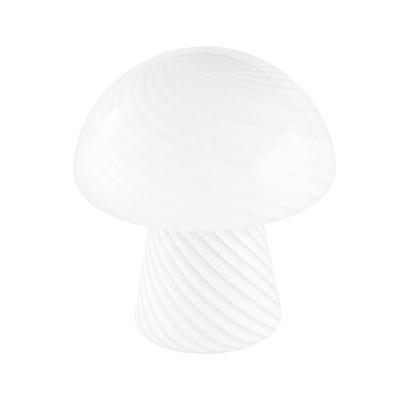 Glass Mushroom Table Lamp, White