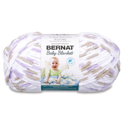 Bernat® Baby Blanket™ #6 Super Bulky Polyester Yarn, Little Lilac Dove  Print 10.5oz/300g, 220 Yards - Yahoo Shopping