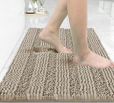 Yimobra Chenille Striped Bathroom Rug Mat, Luxury Extra Thick and