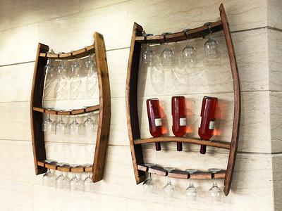 PIAOCAIYIN Wall Wine Rack, Vintage Wall Mounted Wine Rack, 8-Tier