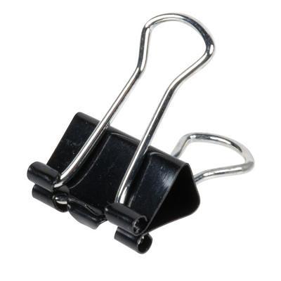 Small Binder Clips, Steel Wire, 3/8 Capacity, 3/4 Wide, Black/Silver,  144/Pack