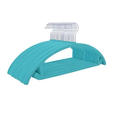 MIZGI Premium Velvet Hangers (50 Pack) Heavy Duty - Non Slip Felt
