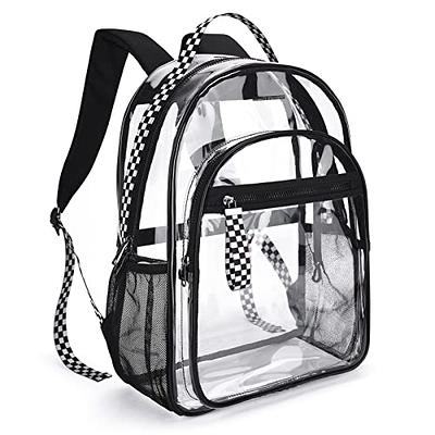 Cambond Clear Backpack, Heavy Duty Transparent Backpacks for Adults Reinforced Straps See-Through Bag for School Work Travel