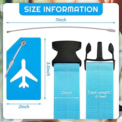 8 Pack Luggage Straps Suitcase Tags Set, Travel Adjustable Suitcase Belt  Silicone Luggage Tags with Name ID Card Man Women Travel Accessories  (Orange) - Yahoo Shopping