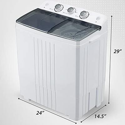 Homguava 20Lbs Capacity Portable Washing Machine Washer and Dryer Combo  Twin Tub Laundry 2 In 1 Washer(12Lbs) & Spinner(8Lbs) Built-in Gravity  Drain