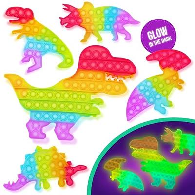 5 Pack Dinosaur Pop-It Fidget Toys-Glow in Dark Party Supplies-Rainbow  Colored Dinosaur Party Favors - Sensory Toys Help Relieve Stress for  Autistic Kids-Perfect Dino Party Favors Popits for Kids - Yahoo Shopping