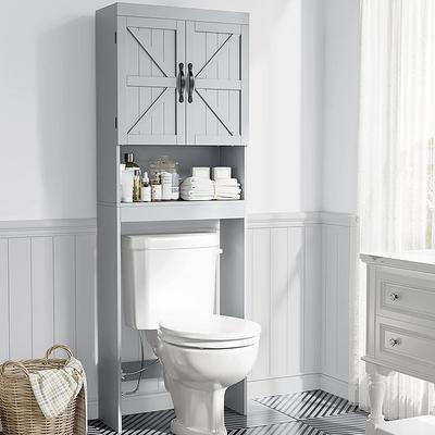 Toilet Storage Cabinet with Open Shelf, over Toilet Bathroom