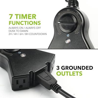 BLACK+DECKER Wireless Remote-Control Outlet Timers, Pack of 2 Grounded  Outlets, 1 Remote
