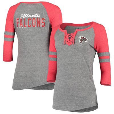 Atlanta Falcons Antigua Compression Tri-Blend Long Sleeve Button-Down Shirt  - Red/White