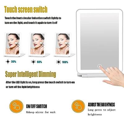 Fancii Rechargeable Travel Makeup Mirror with LED Light, 8