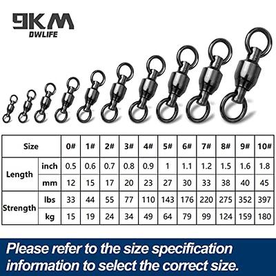 9KM DWLIFE Ball Bearing Swivels Copper Stainless Steel Solid