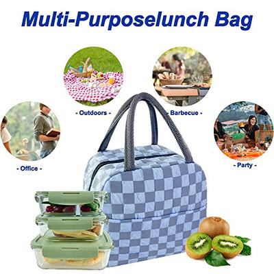 Insulated Lunch Bag for Women Men Reusable Lunch Box with Adjustable  Shoulder Strap, Kawaii Cute Lunch Bags Lunchbox