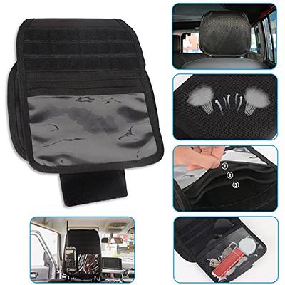 Leather Car Seat Back Hanging Car Storage Bag Seat Backpack - Black