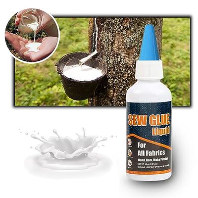 Plextone 1 Min Quick Bonding Fast Dry Sew Glue Liquid Reinforcing Adhesive Speedy Fix for All Fabrics Clothing Cotton Flannel Denim Leather Polyester