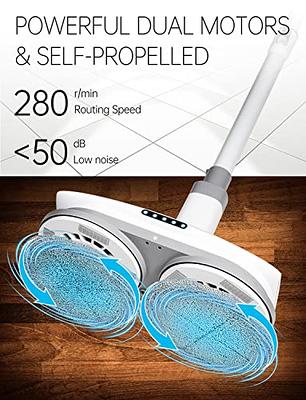  Cordless Electric Mop, Electric Spin Mop with LED Headlight and  Water Spray, Up to 60 mins Powerful Floor Cleaner with 300ml Water Tank,  Polisher for Hardwood, Tile Floors, Quiet Cleaning 