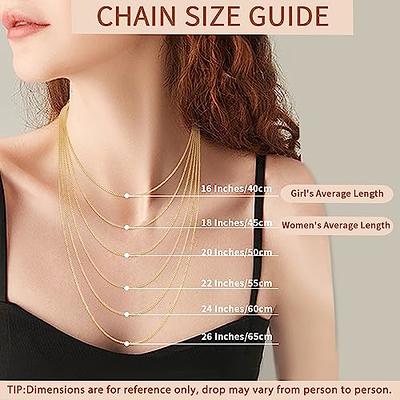 Fiusem Silver Tone Chain Necklace for Men, 2.5mm Mens Chain