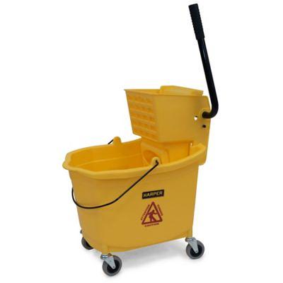 Yellow Mop Bucket & Wringer (35 Qt.): WebstaurantStore