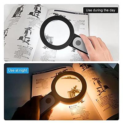 Magnifying Glass with 21 LED Lights,MOJINO 10X 30X Dual Glass Lens Handheld  Illuminated Magnifier Reading Magnifying Glass with for Seniors Kids  Reading, Inspection, Coins, Jewelry, Exploring - Yahoo Shopping