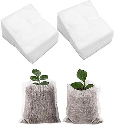 100Pcs Nursery Growing Bags,Non-Woven Fabric Seedlings Grow Bag for High  Seedling Survival Rate,Plant Bags for Planting,Garden Seed Starters Pouch