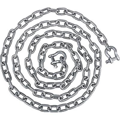 VEVOR Anchor Chain, 6' x 1/4 Stainless Steel 316 Anchor Chain, Boat Anchor Chain with 3/8 Galvanized Shackles and 4 Extended Anchor Lead Chain