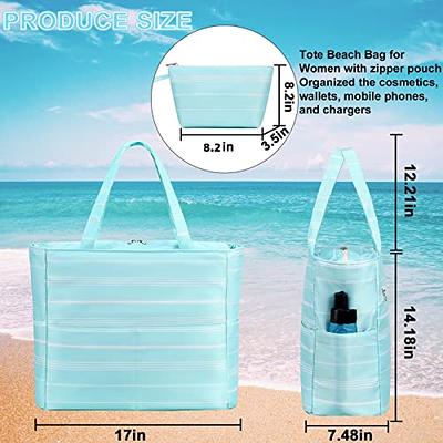  LOIDOU Large Tote Beach Bag for Women Men Waterproof Sandproof  Pool Swim bag with Zipper & Wet Pockets Tote Bag for Gym Travel Work  Teacher Grocery (Black) : Clothing, Shoes 