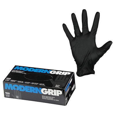 NOCOB RONCO Black Nitrile Disposable Gloves - (Raised Diamond