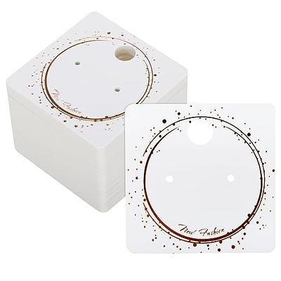 Earring Cards - 100Pcs Earring Display Holder Cards, White Rose Gold Foil Earring  Display Cards, Square Kraft Paper Earring Hangtags, Jewelry Cards for  Selling, Jewelry Making Display Supplies(2) - Yahoo Shopping