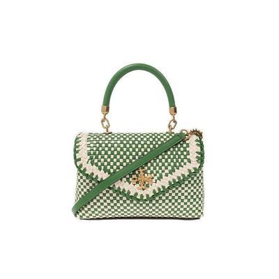 Tory Burch Mini Kira Flap Shoulder Bag in Green