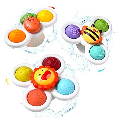 Hooku 3 Pcs Suction Cup Spinner Toys, Baby Fidget Spinner Toy, Spinning  Toys for Toddlers 1