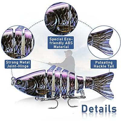 Fishing Lures Multi Jointed Fish Fishing Kits Slow Sinking Lifelike  Swimbait Freshwater and Saltwater Crankbaits for Trout Bass Lures, 5 Pack  with Box - Yahoo Shopping