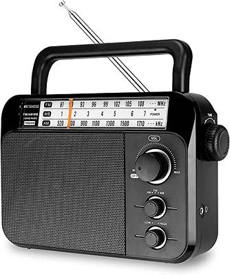 Retro Portable Radio AM FM Shortwave Radio Transistor Battery Operated  Vintage Radio with Bluetooth Speaker, PRUNUS J15 Portable Radio AM FM  Shortwave